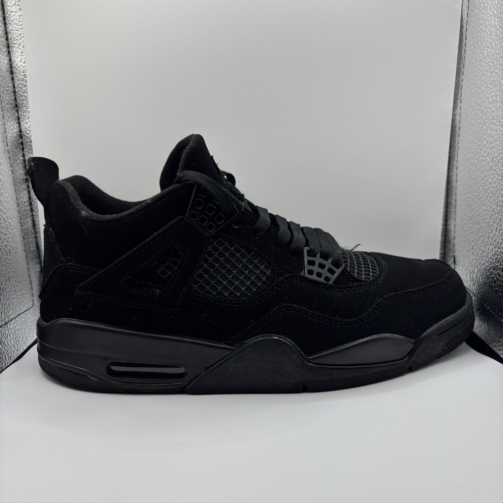 Air Jordan 4 Black Cat 2020 CU1110-010 Triple Black Men's Size 8.5 Clean